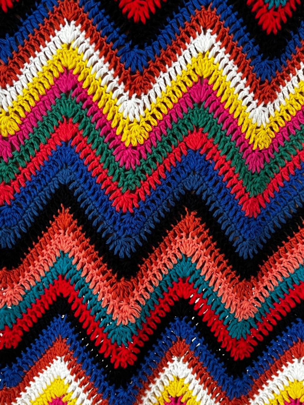 FARM Rio Multicolor Crochet Zigzag Midi Skirt - Picture 6 of 16